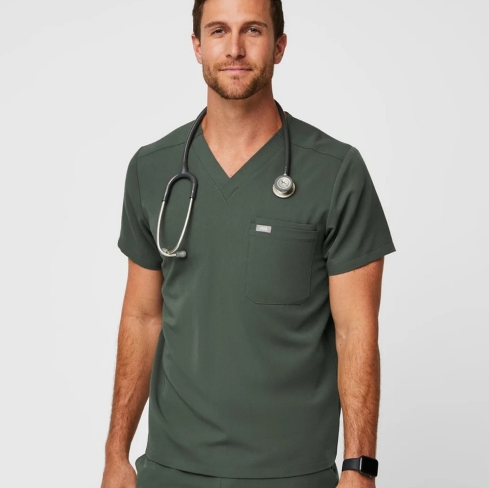 Green FIGS scrub top